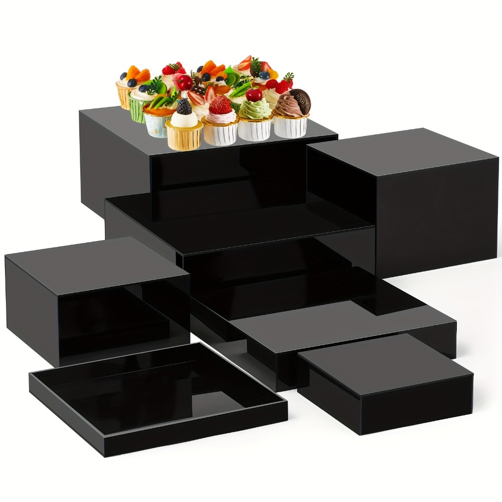 Display Risers Set - 7pcs Buffet Risers Set Acrylic Display