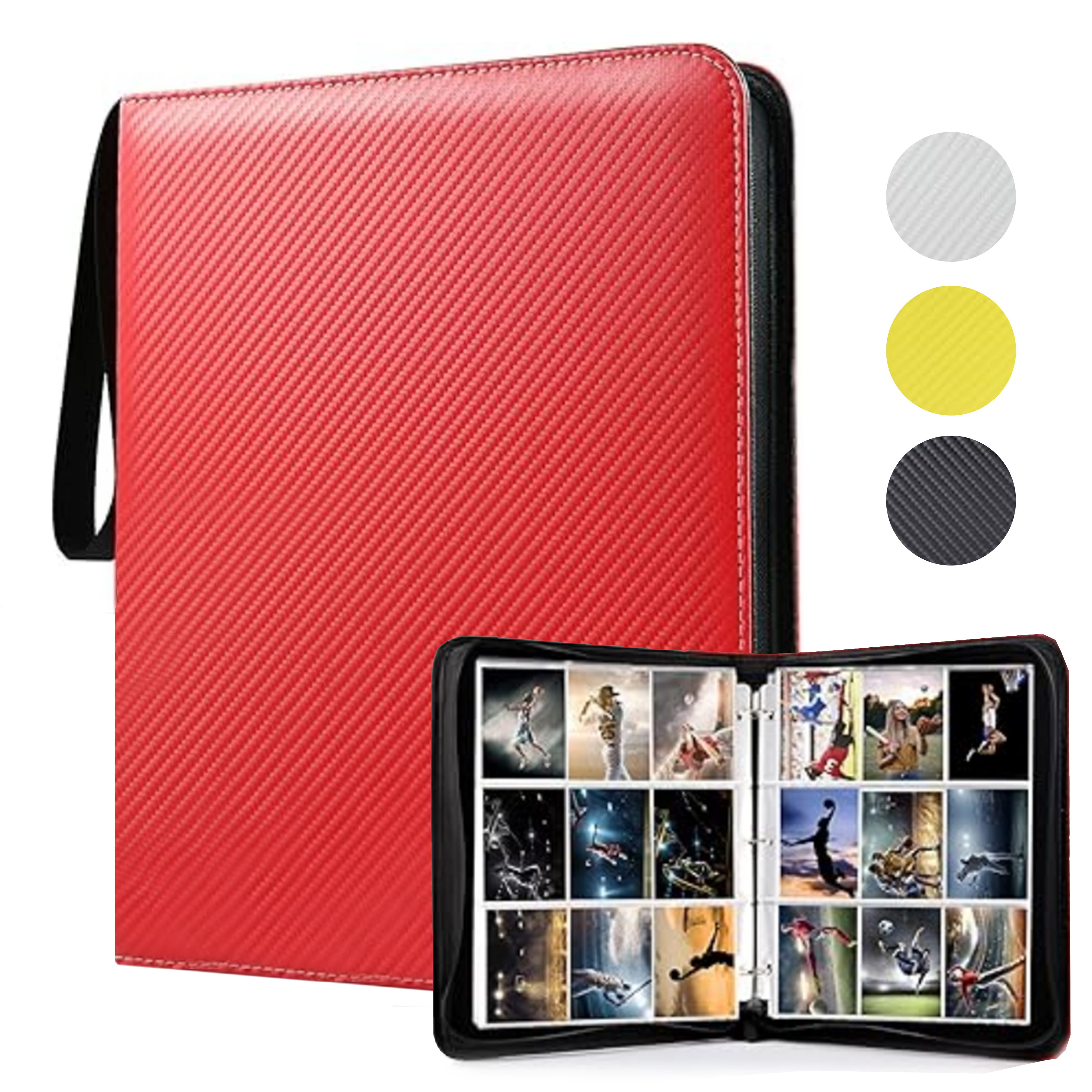 Trading Card Binder - 9-Pocket Trading Card Binder, Holds Up
