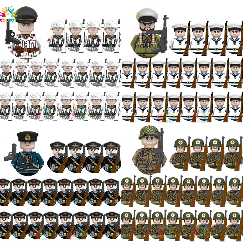 Kids Toys 21pcs/lot WW2 N001-N - Lego Minifigure Holder incelemesi ve fiyatı