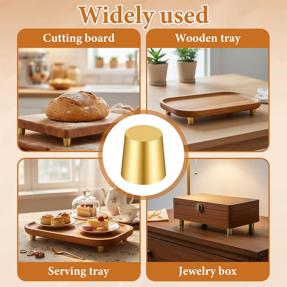 4pcs Brass Cutting Board Feet  - Display Risers Set incelemesi ve fiyatı