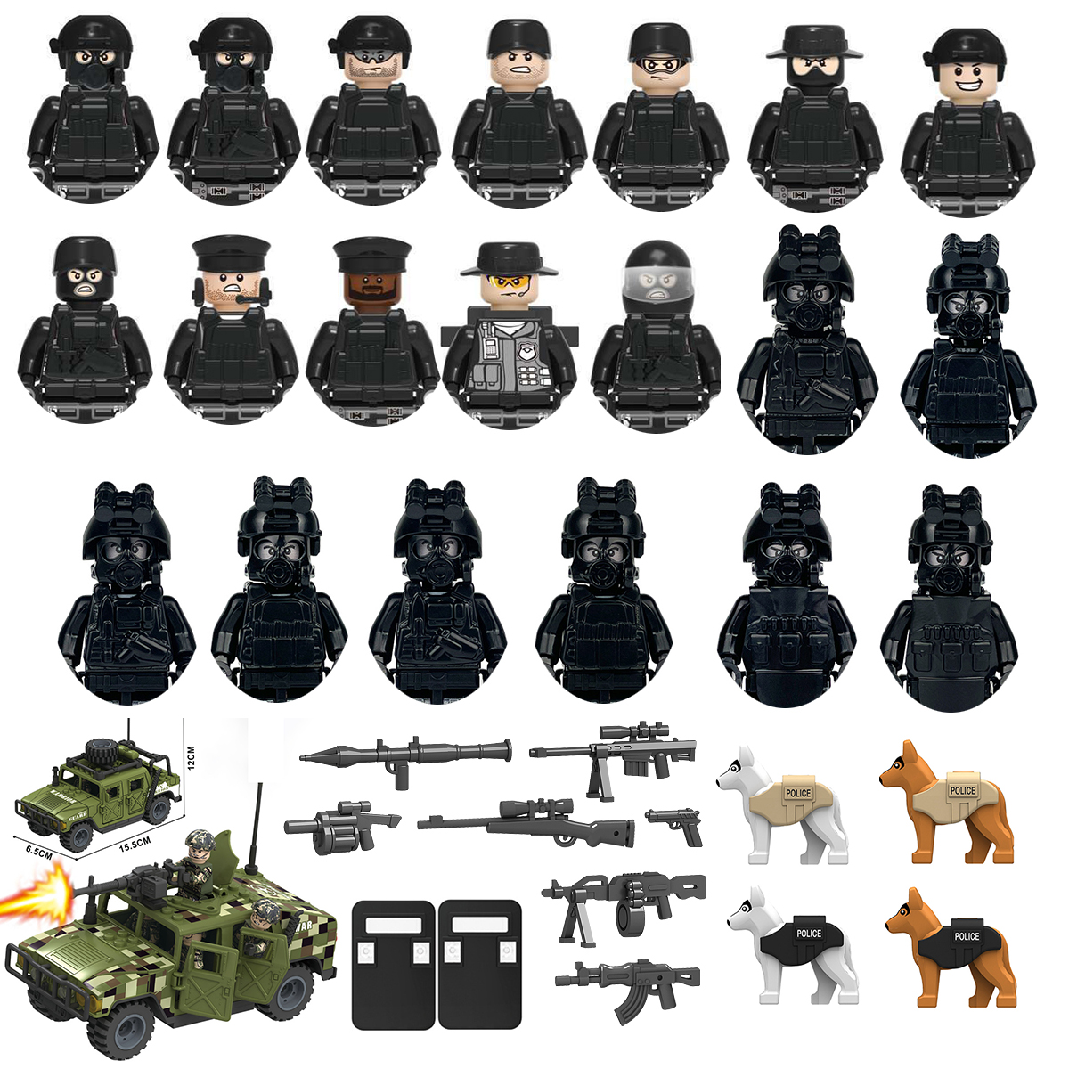 25/50/100Pcs Military Weapons  - Lego Minifigure Holder incelemesi ve fiyatı