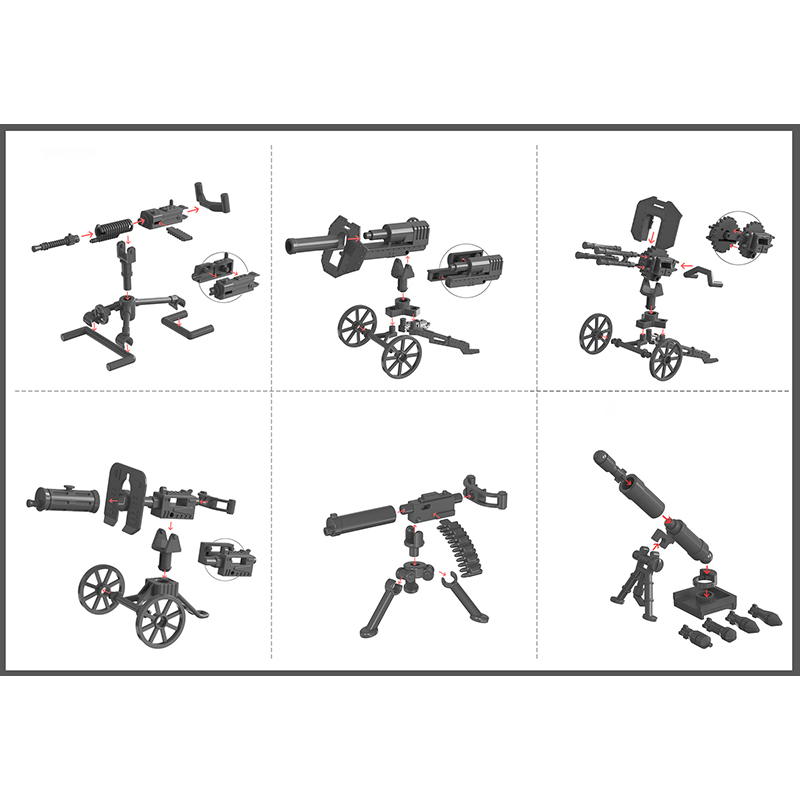 25/50/100Pcs Military Weapons  - Lego Minifigure Holder incelemesi ve fiyatı