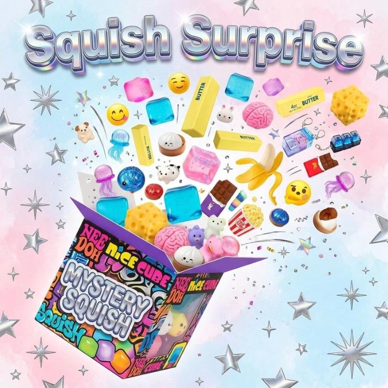 Holiday Squishy Mystery Blind  - Mystery Box Blind Bag incelemesi ve fiyatı