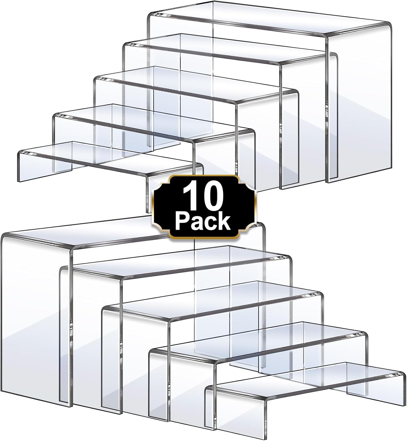 10 Pcs Acrylic Risers Set, 5 S - Display Risers Set incelemesi ve fiyatı